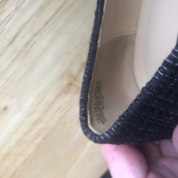 NWOT Ann Taylor Black Chain Bit Horsebit Straw Loafers Size 9.5, 9 - Picture 5 of 6